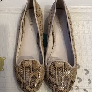 Cole Haan Women's Snakeskin Flats - Tan